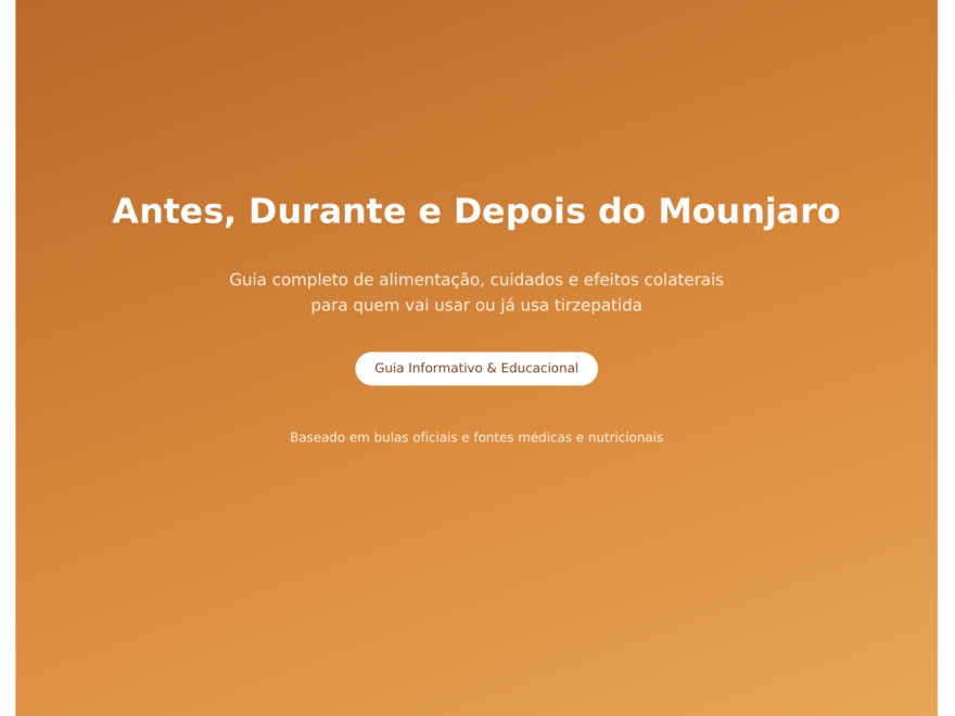 Antes, durante e depois do tratamento com Mounjaro